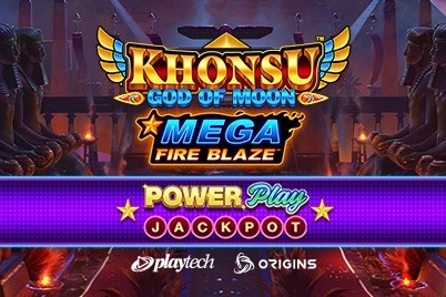 Арт слота Mega Fire Blaze Khonsu God of Moon PowerPlay Jackpot